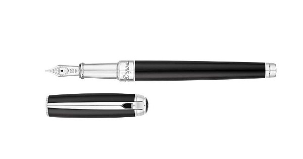 S.T. Dupont Line D Black PT Medium Fountain pen - Vulpen